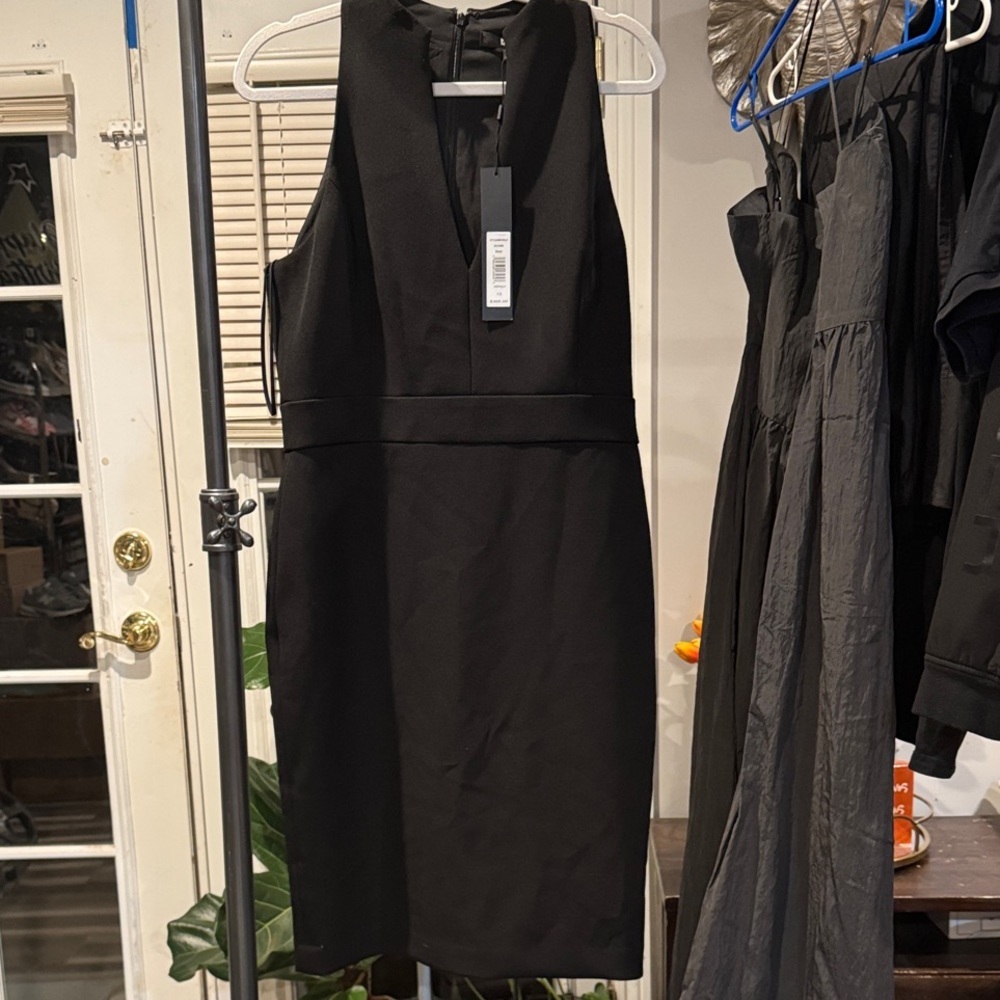 Badgley Mischka Black Backless Dress